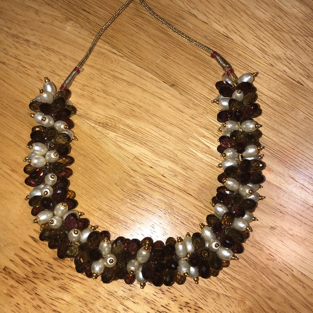 Swarovski crystal and pearl choker